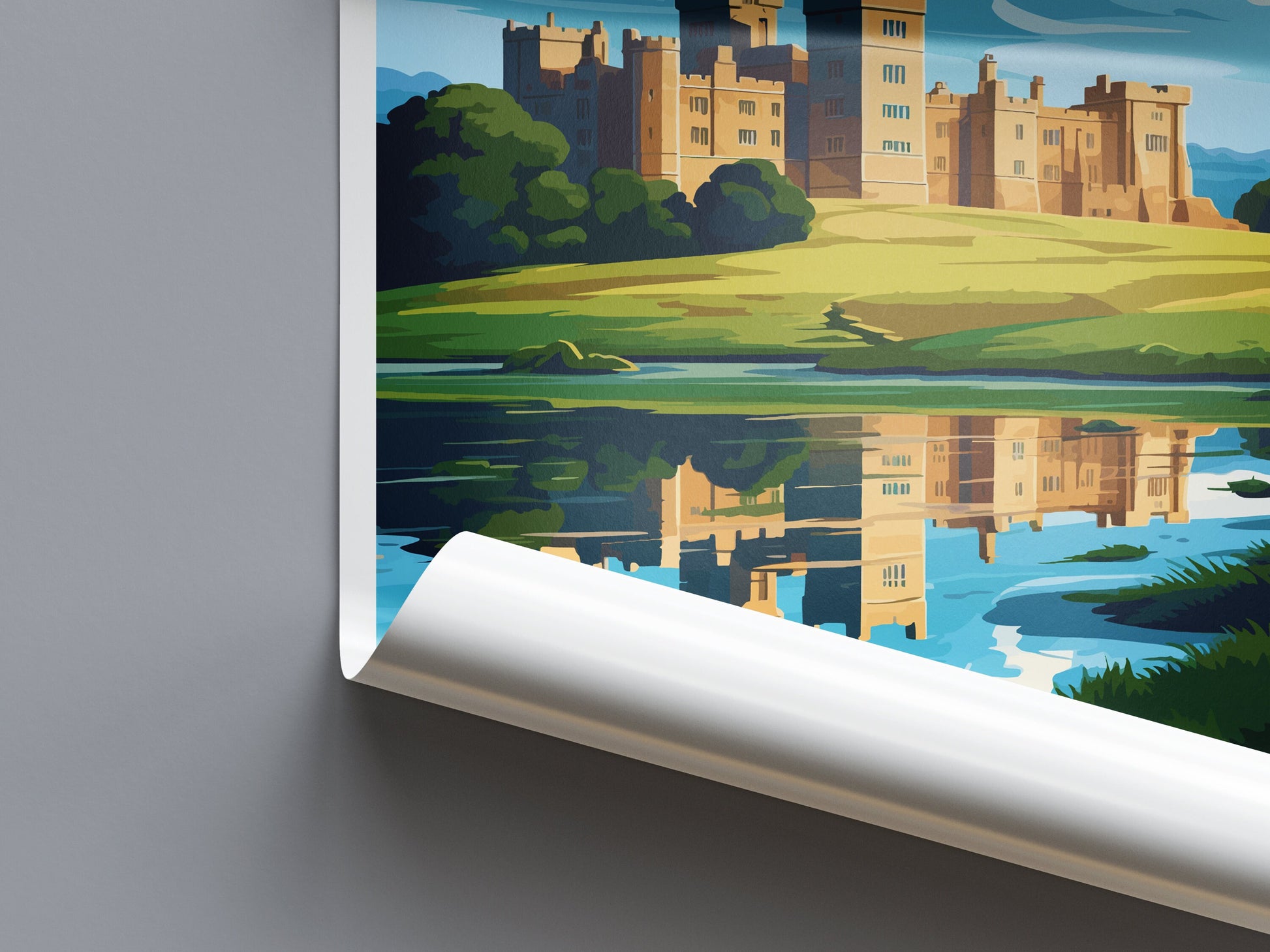 Leeds Castle Travel Print Wall Art Leeds Castle Wall Hanging Home Décor Leeds Castle Gift Art Lovers England Art Lover Gift Print Artwork