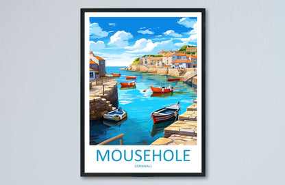 Mousehole Travel Print Wall Art Mousehole Wall Hanging Home Décor Mousehole Gift Art Lovers England Art Lover Gift Mousehole Poster