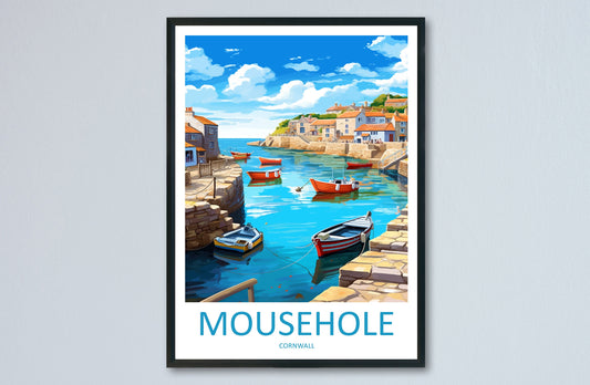 Mousehole Travel Print Wall Art Mousehole Wall Hanging Home Décor Mousehole Gift Art Lovers England Art Lover Gift Mousehole Poster