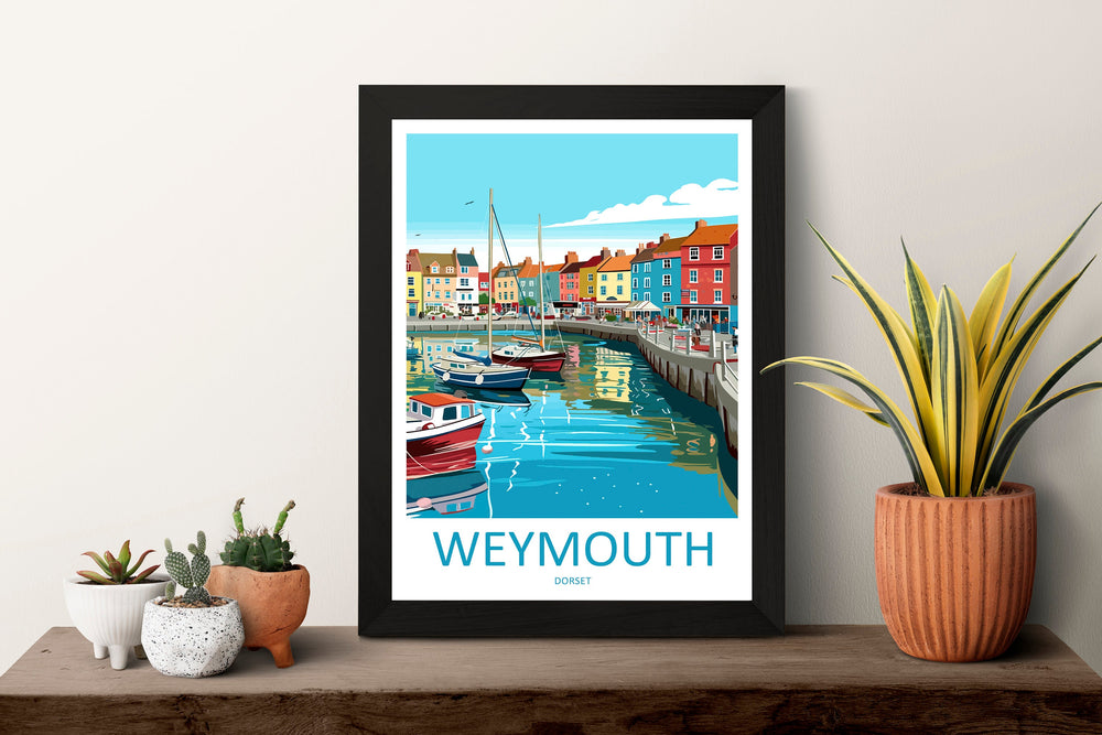 Weymouth Travel Print Wall Art Weymouth Wall Hanging Home Décor Weymouth Gift Art Lovers England Art Lover Gift Weymouth Wall Art Poster