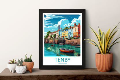Tenby Print Tenby Home Décor Seascape Art Print Tenby Wall Art for Wales Enthusiast Gift Wall Hanging Tenby Wales Travel Gift Wall Poster