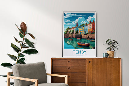 Tenby Print Tenby Home Décor Seascape Art Print Tenby Wall Art for Wales Enthusiast Gift Wall Hanging Tenby Wales Travel Gift Wall Poster