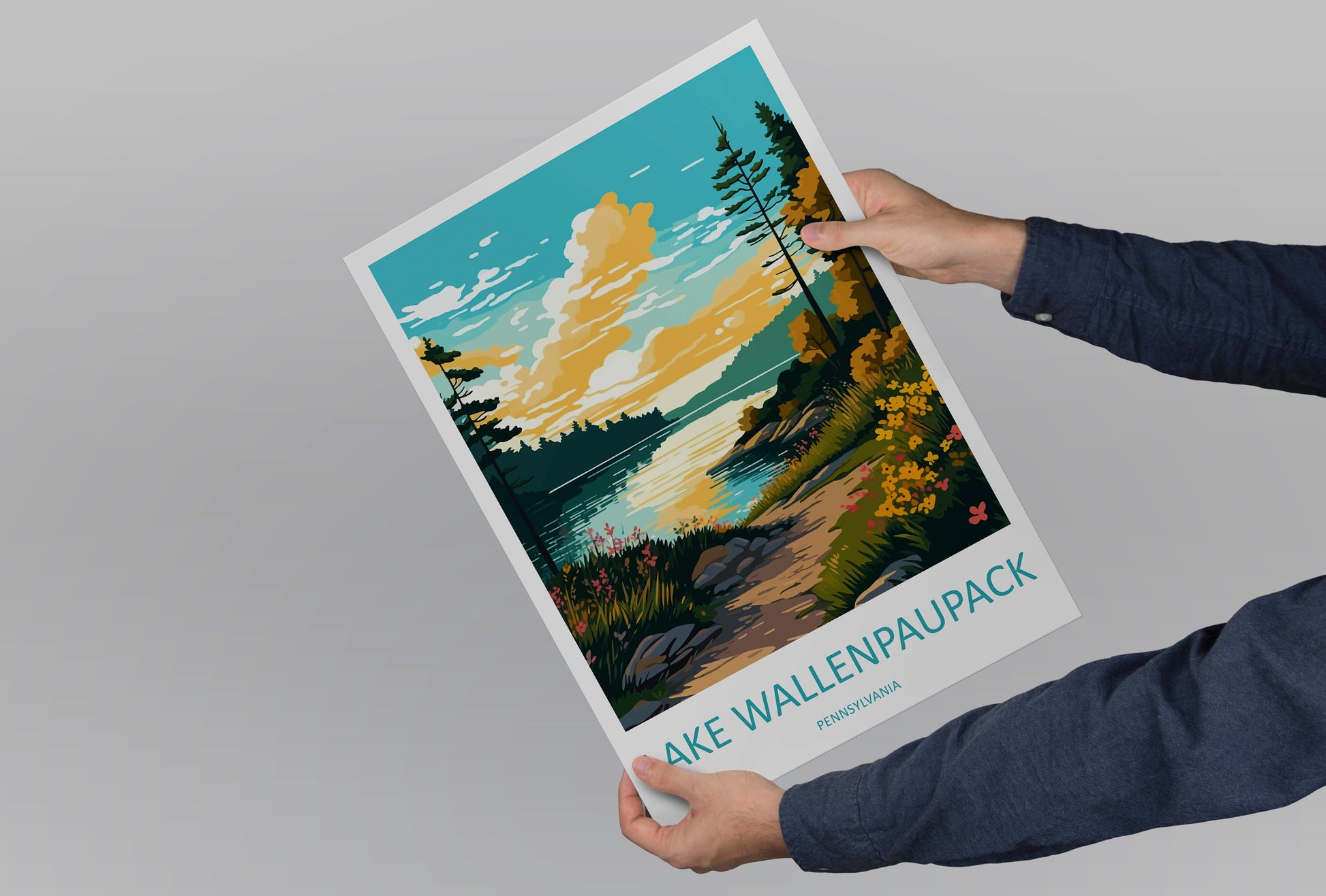 Lake Wallenpaupack Travel Print Wall Art Lake Wallenpaupack Wall Hanging Home Décor Lake Wallenpaupack Gift Art Lovers Pennsylvania Art