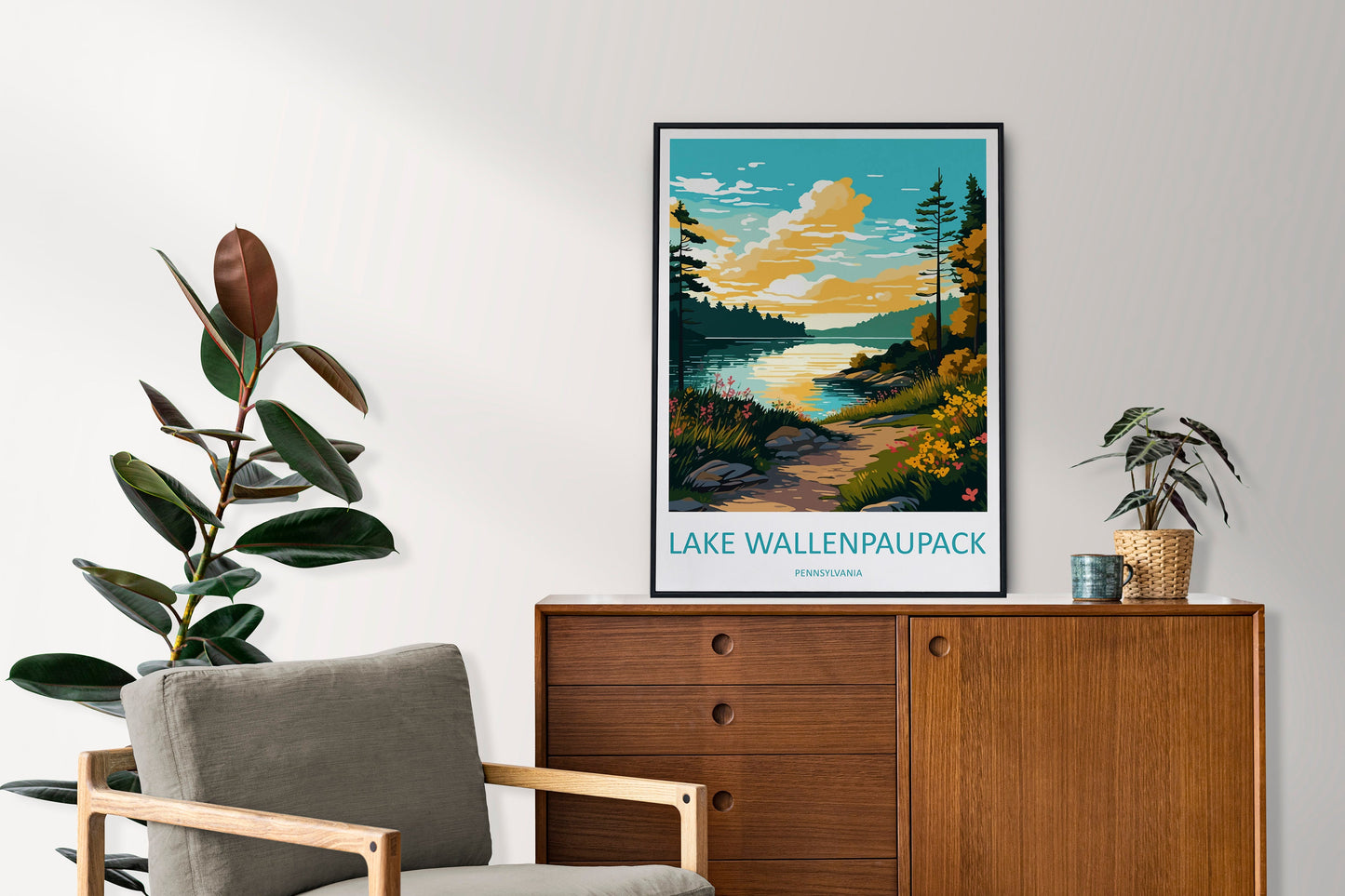 Lake Wallenpaupack Travel Print Wall Art Lake Wallenpaupack Wall Hanging Home Décor Lake Wallenpaupack Gift Art Lovers Pennsylvania Art