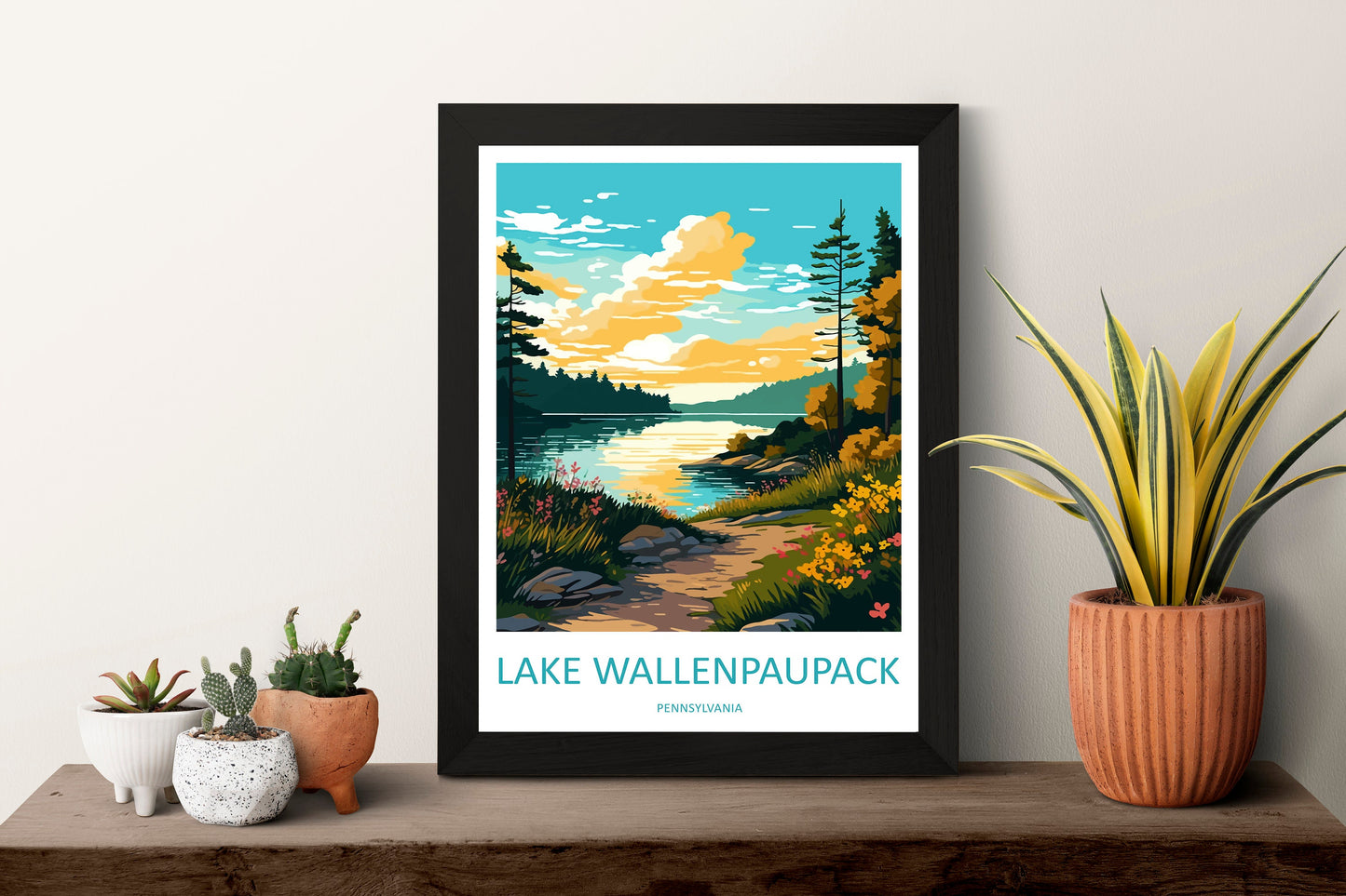 Lake Wallenpaupack Travel Print Wall Art Lake Wallenpaupack Wall Hanging Home Décor Lake Wallenpaupack Gift Art Lovers Pennsylvania Art