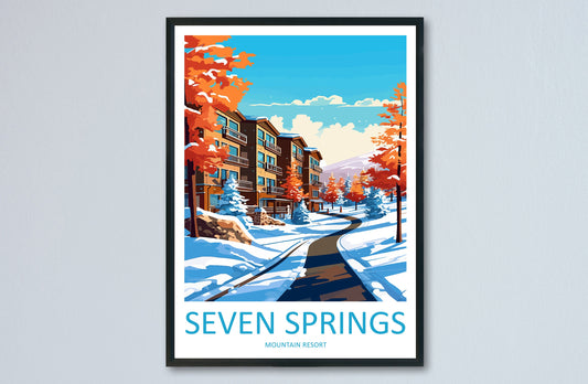 Seven Springs Resort Travel Print Wall Art Seven Springs Wall Hanging Home Décor Seven Springs Gift Art Lovers Pennsylvania Art
