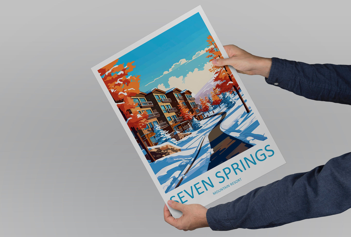 Seven Springs Resort Travel Print Wall Art Seven Springs Wall Hanging Home Décor Seven Springs Gift Art Lovers Pennsylvania Art