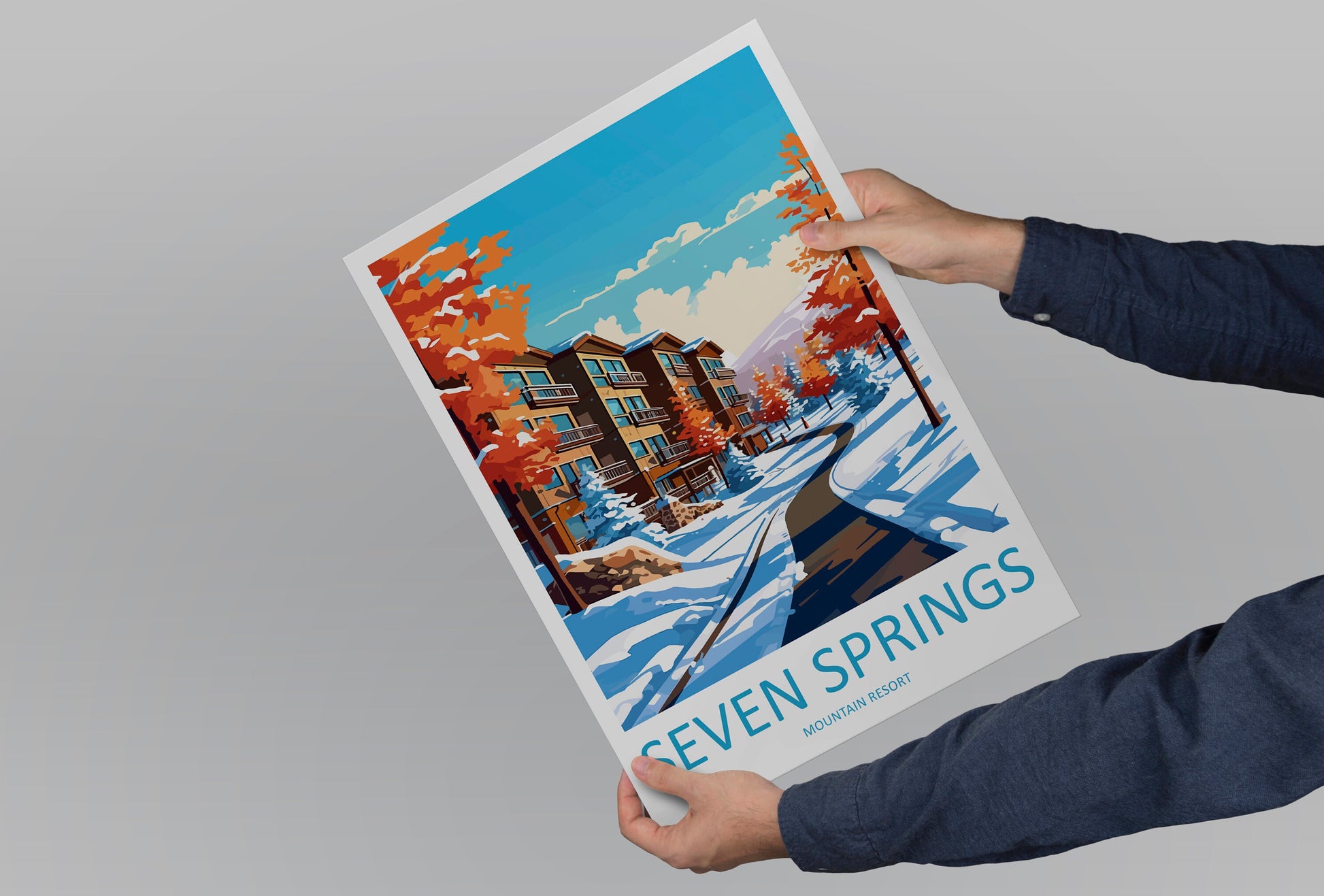 Seven Springs Resort Travel Print Wall Art Seven Springs Wall Hanging Home Décor Seven Springs Gift Art Lovers Pennsylvania Art