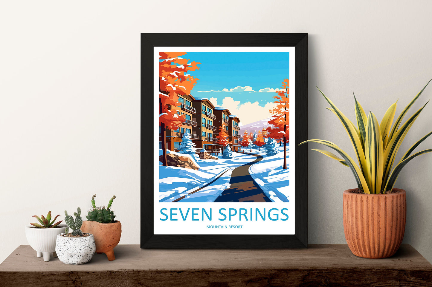 Seven Springs Resort Travel Print Wall Art Seven Springs Wall Hanging Home Décor Seven Springs Gift Art Lovers Pennsylvania Art