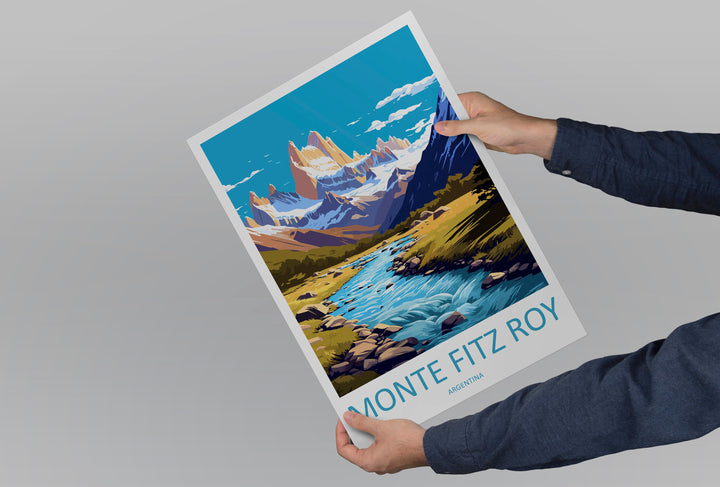 Monte Fitz Roy Travel Print Wall Art Monte Fitz Roy Wall Hanging Home Decor Monte Fitz Roy Gift Art Lovers Wall Art Print Art Monte Fitz Roy