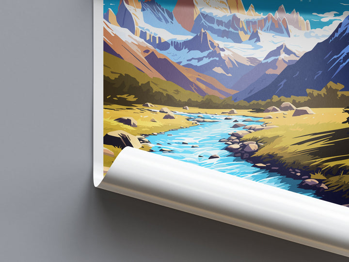 Monte Fitz Roy Travel Print Wall Art Monte Fitz Roy Wall Hanging Home Decor Monte Fitz Roy Gift Art Lovers Wall Art Print Art Monte Fitz Roy