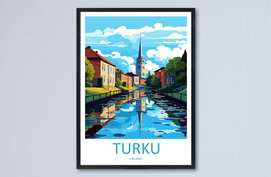 Turku Travel Print Wall Art Turku Wall Hanging Home Decor Turku Gift Art Lovers Wall Art Print Art Turku Wall Print Finland Travel Poster