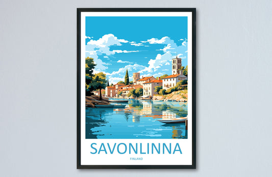 Savonlinna Travel Print Wall Art Savonlinna Wall Hanging Home Decor Savonlinna Gift Art Lovers Wall Art Print Art Finland Wall Print