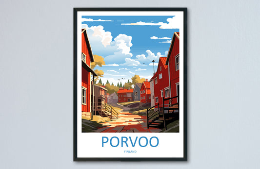 Porvoo Travel Print Wall Art Porvoo Wall Hanging Home Decor Porvoo Gift Art Lovers Wall Art Print Art Finland Wall Print