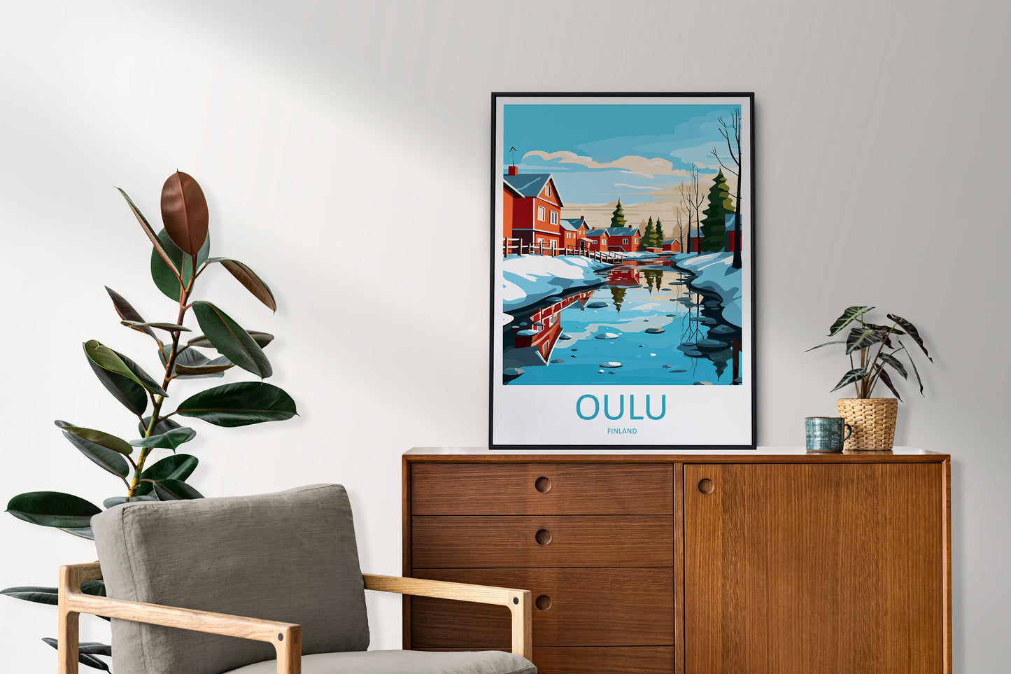 Oulu Travel Print Wall Art Oulu Wall Hanging Home Decor Oulu Gift Art Lovers Wall Art Print Art Finland Wall Print