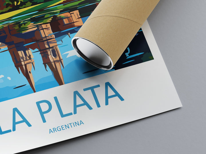 La Plata Travel Print Wall Art La Plata Wall Hanging Home Decor La Plata Gift Art Lovers Wall Art Print Art Argentina Travel Poster