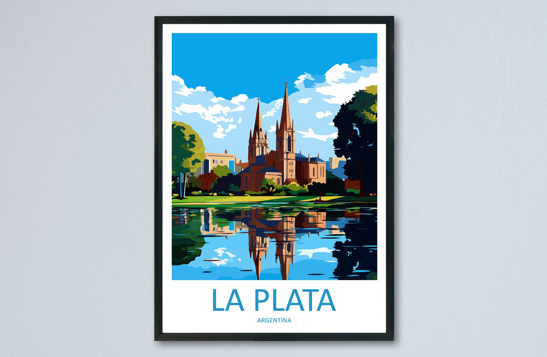 La Plata Travel Print Wall Art La Plata Wall Hanging Home Decor La Plata Gift Art Lovers Wall Art Print Art Argentina Travel Poster