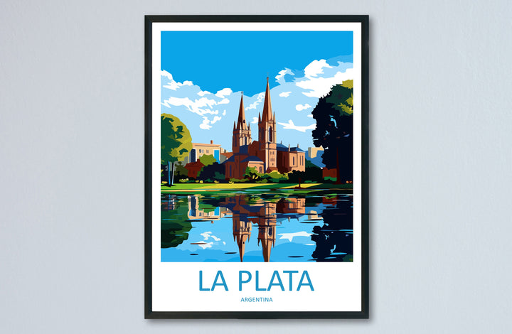 La Plata Travel Print Wall Art La Plata Wall Hanging Home Decor La Plata Gift Art Lovers Wall Art Print Art Argentina Travel Poster
