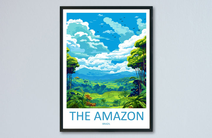 Amazon Rainforest Travel Print Wall Art Amazon Rainforest Wall Hanging Home Decor Amazon Rainforest Gift Art Lovers Wall Art Print Art