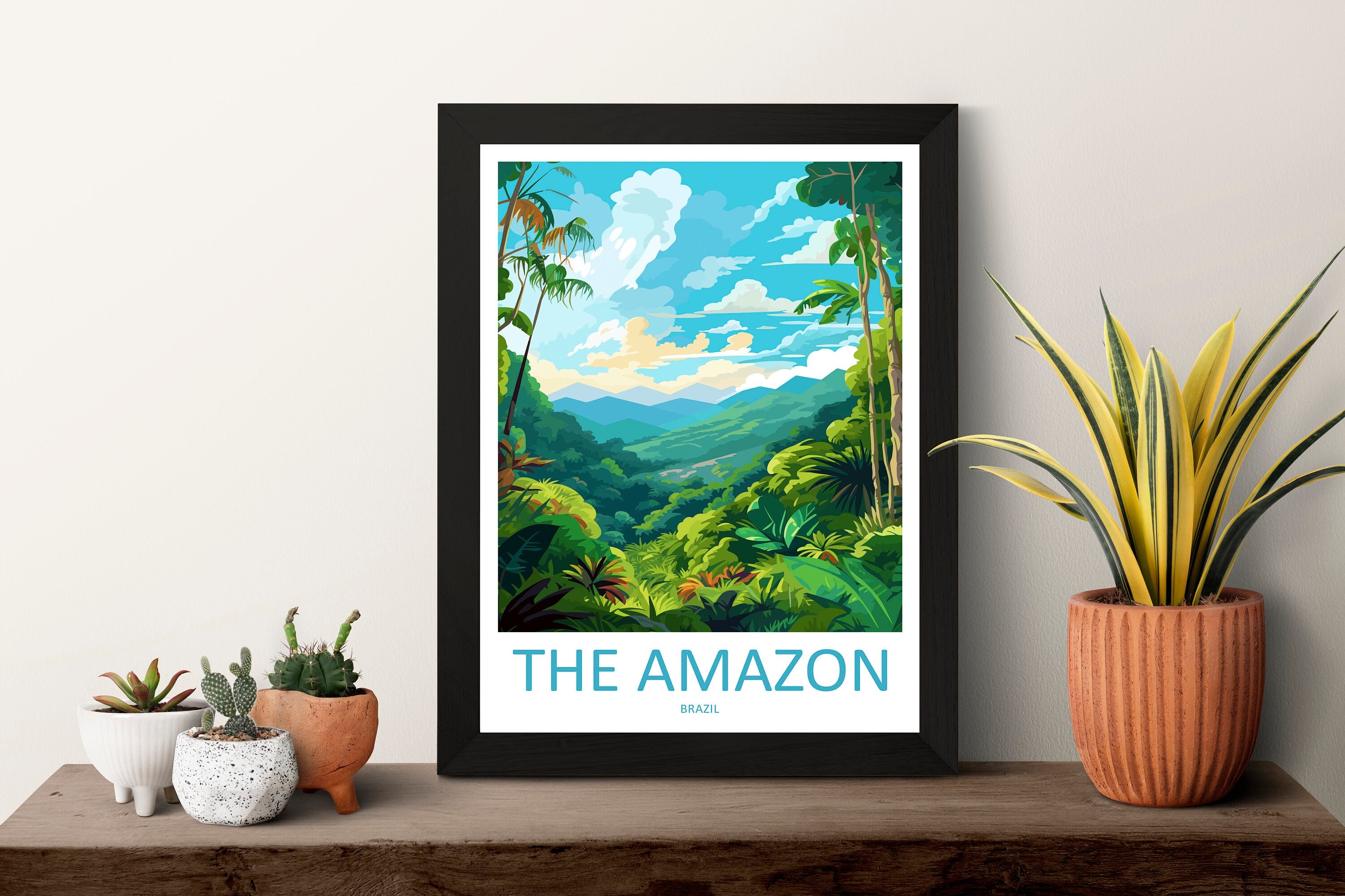 Amazon Rainforest Travel Print Wall Art Amazon Rainforest Wall Hanging Home Decor Amazon Rainforest Gift Art Lovers Wall Art Print Art