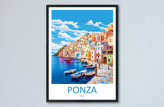 Ponza Travel Print Wall Art Ponza Wall Hanging Home Décor Ponza Gift Art Lovers Italy Art Lover Gift Ponza Print Italy Wall Art Decor