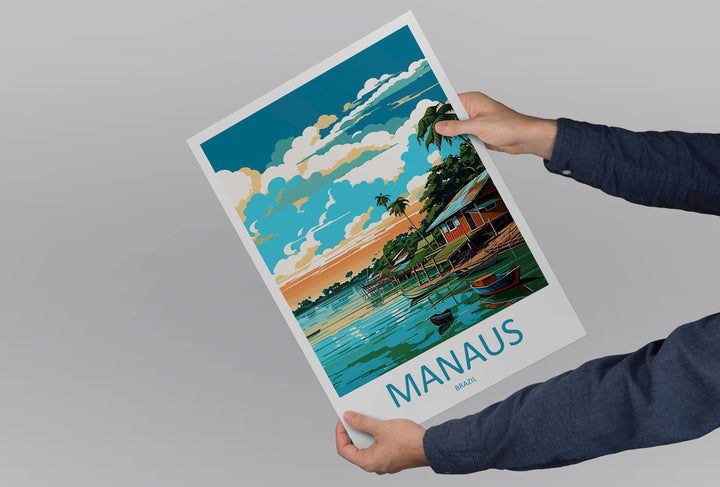 Manaus Travel Print Wall Art Manaus Wall Hanging Home Decor Manaus Gift Art Lovers Wall Art Print Art Brazil Travel Poster