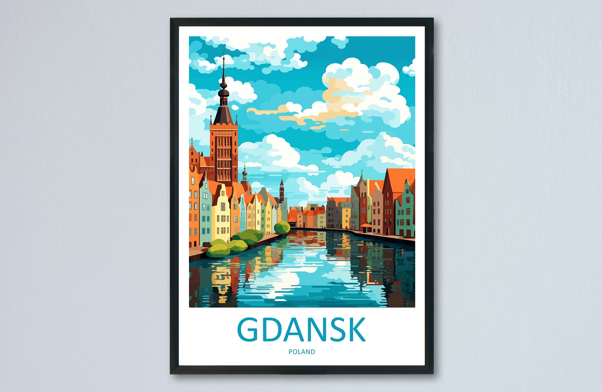 Gdansk Travel Print Gdansk Polish Home Décor Gdansk Art Print Polish Baltic coast Room Print For Polish Gift Art Poster Wall Art For Poland
