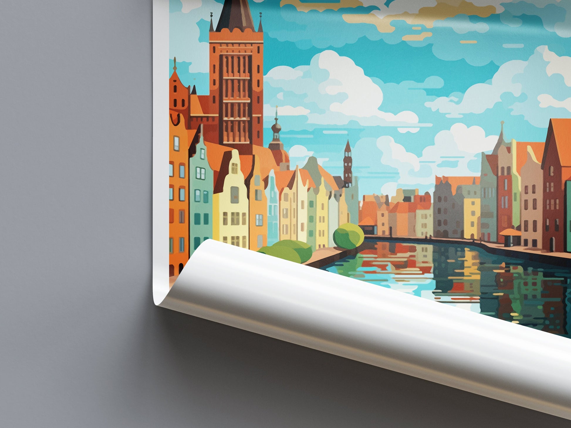 Gdansk Travel Print Gdansk Polish Home Décor Gdansk Art Print Polish Baltic coast Room Print For Polish Gift Art Poster Wall Art For Poland