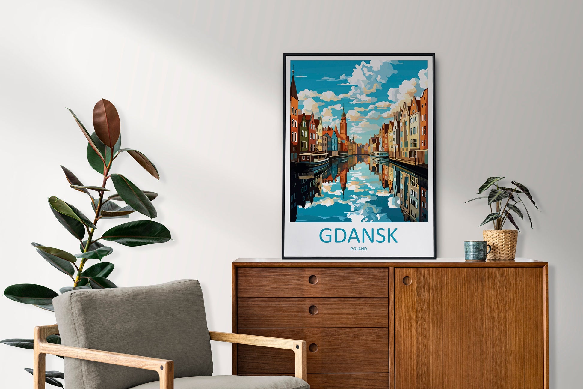 Gdansk Travel Print Gdansk Polish Home Décor Gdansk Art Print Polish Baltic coast Room Print For Polish Gift Art Poster Wall Art For Poland
