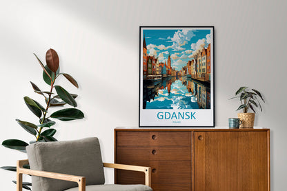 Gdansk Travel Print Gdansk Polish Home Décor Gdansk Art Print Polish Baltic coast Room Print For Polish Gift Art Poster Wall Art For Poland