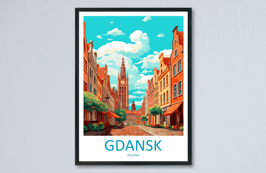 Gdansk Travel Print Gdansk Polish Home Décor Gdansk Art Print Polish Baltic coast Room Print For Polish Gift Art Poster Wall Art For Poland