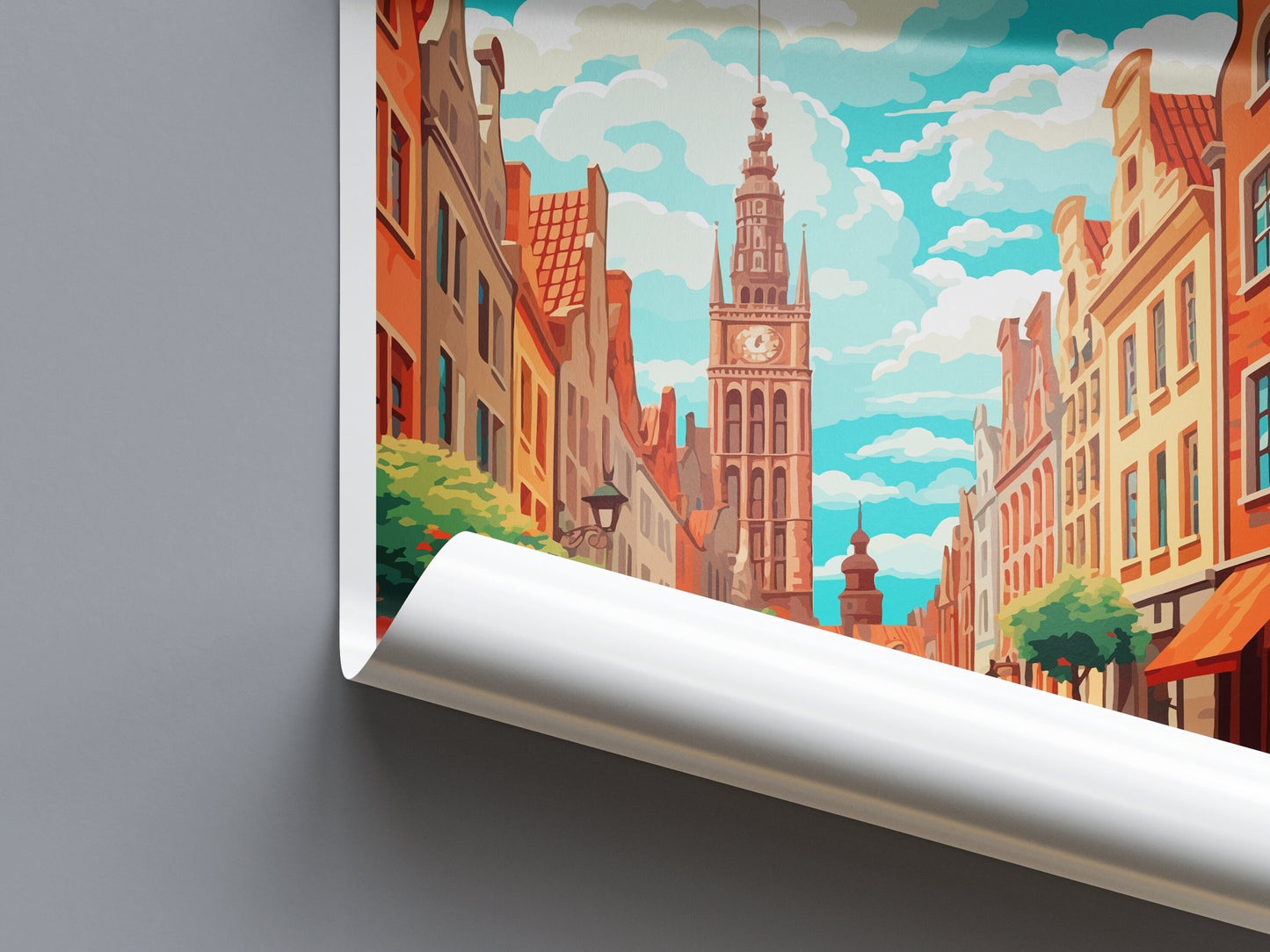 Gdansk Travel Print Gdansk Polish Home Décor Gdansk Art Print Polish Baltic coast Room Print For Polish Gift Art Poster Wall Art For Poland