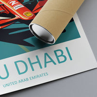 Abu Dhabi Travel Print Wall Decor Abu Dhabi Circuit Poster Motorsport Travel Print Art Print Racing Illustration UAE Race car Travel Art