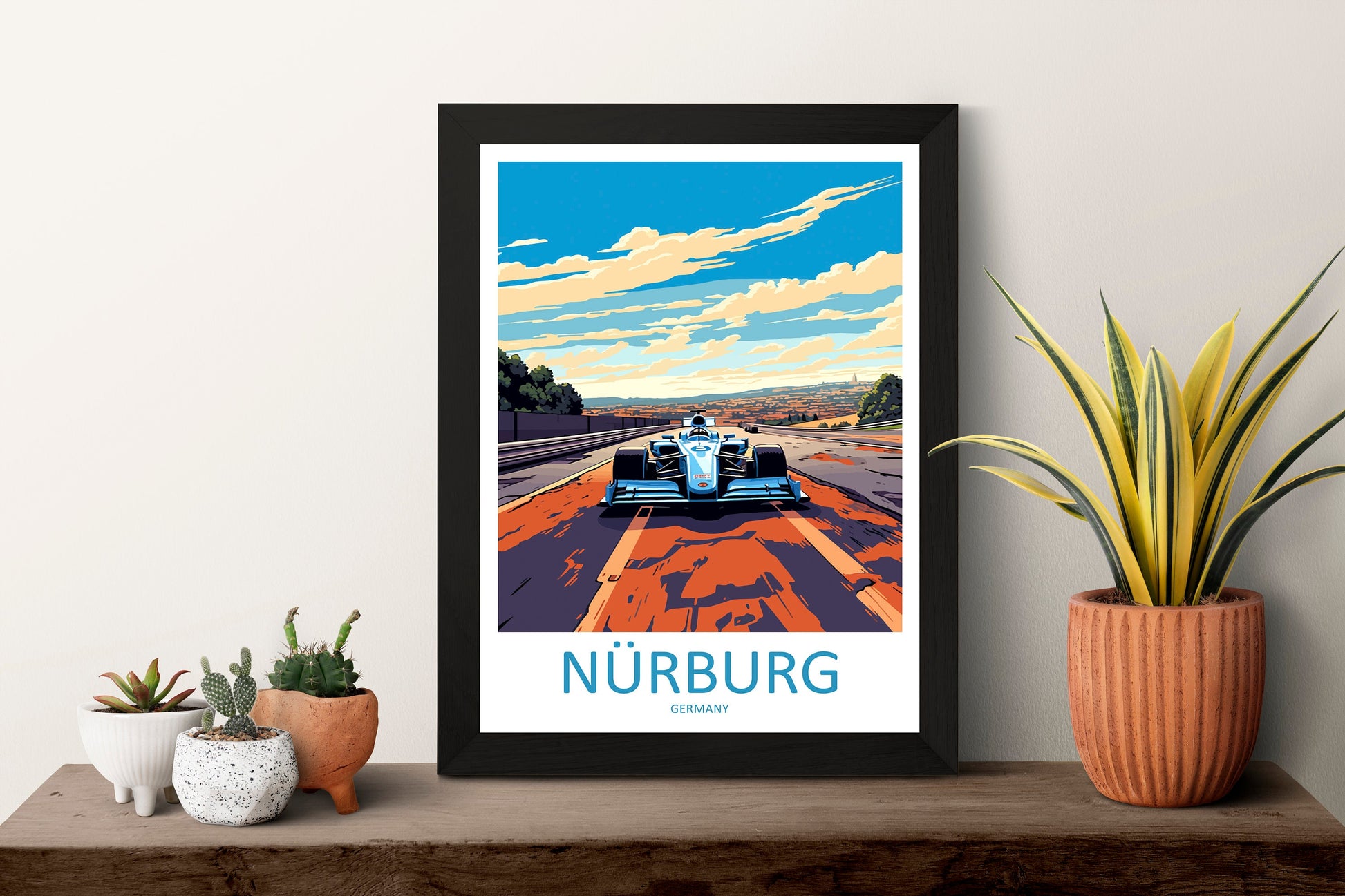 Nürburg Travel Print Wall Decor Nürburg Circuit Poster Motorsport Travel Print Art Print Racing Illustration Germany Race Travel Art