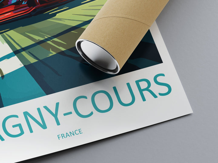 Magny-Cours Travel Print Wall Decor Magny-Cours Circuit Poster Motorsport Travel Print Art Print Racing Illustration France Race car Art