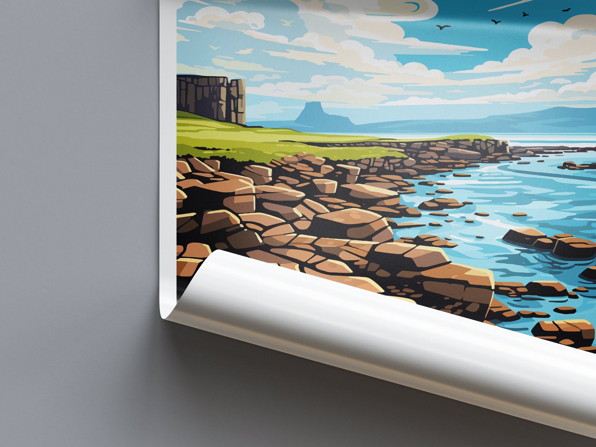 Isle Of Staffa Travel Print Wall Art Isle Of Staffa Wall Hanging Home Décor Isle Of Staffa Gift Art Lovers Scotland Art Lover Gift Isle
