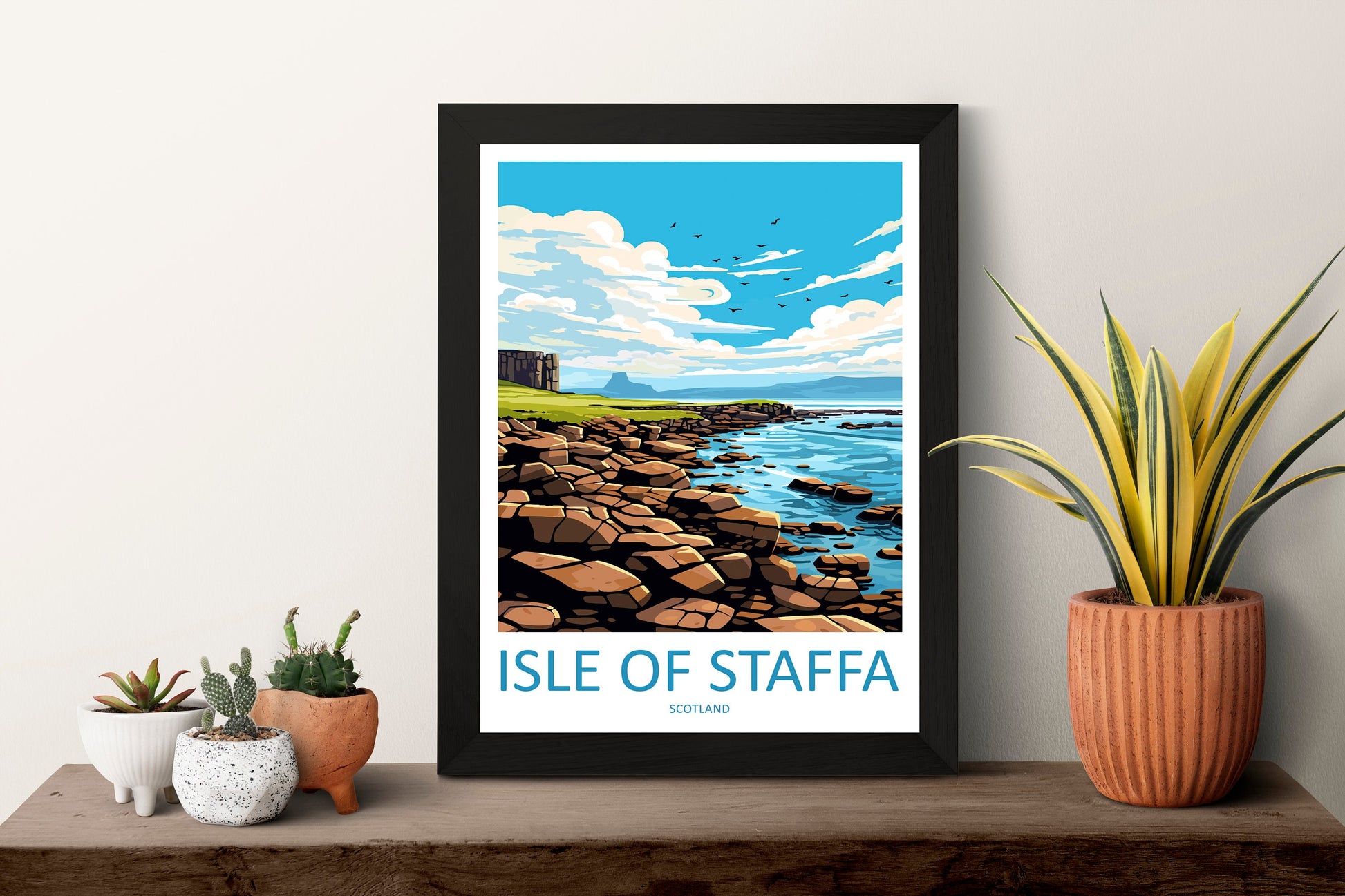 Isle Of Staffa Travel Print Wall Art Isle Of Staffa Wall Hanging Home Décor Isle Of Staffa Gift Art Lovers Scotland Art Lover Gift Isle