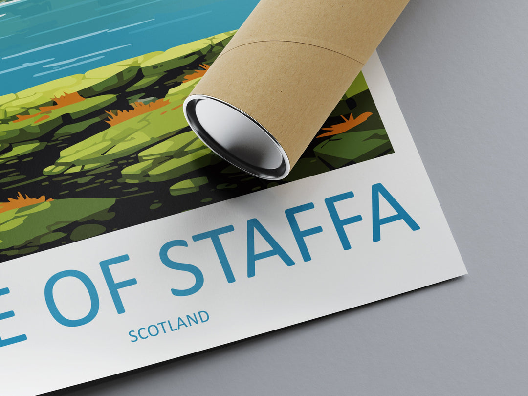 Isle Of Staffa Travel Print Wall Art Isle Of Staffa Wall Hanging Home Décor Isle Of Staffa Gift Art Lovers Scotland Art Lover Gift Isle