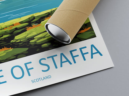 Isle Of Staffa Travel Print Wall Art Isle Of Staffa Wall Hanging Home Décor Isle Of Staffa Gift Art Lovers Scotland Art Lover Gift Isle