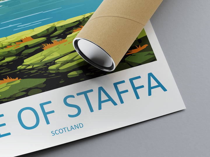 Isle Of Staffa Travel Print Wall Art Isle Of Staffa Wall Hanging Home Décor Isle Of Staffa Gift Art Lovers Scotland Art Lover Gift Isle