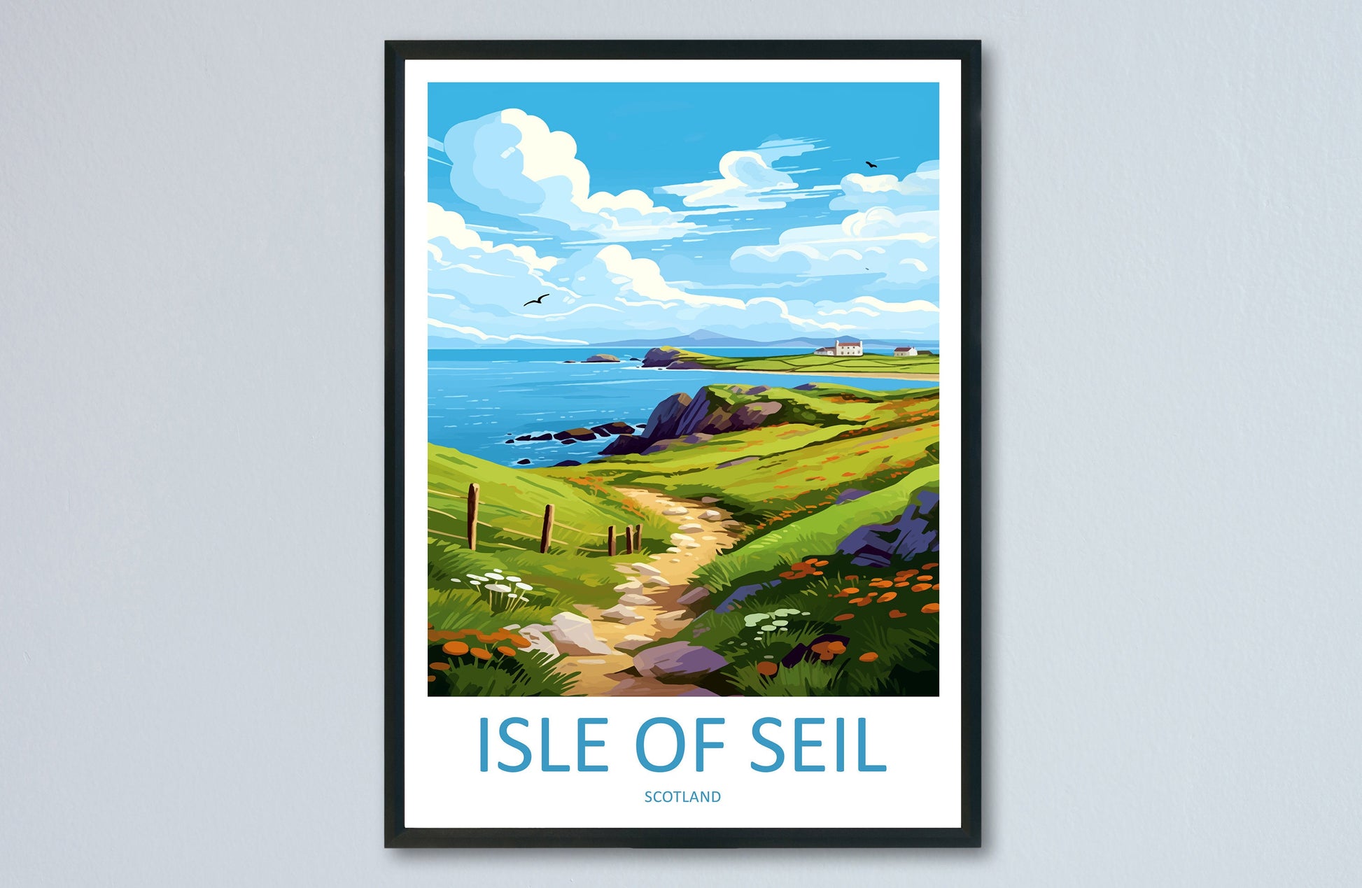 Isle Of Seil Travel Print Wall Art Isle Of Seil Wall Hanging Home Décor Isle Of Seil Gift Art Lovers Scotland Art Lover Travel Isle Gift