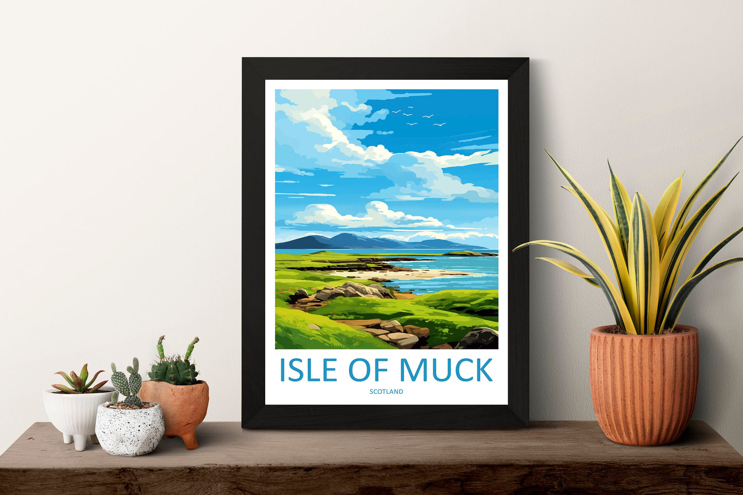 Isle Of Muck Travel Print Wall Art Isle Of Muck Wall Hanging Home Décor Isle Of Muck Gift Art Lovers Scotland Art Lover Travel Gift
