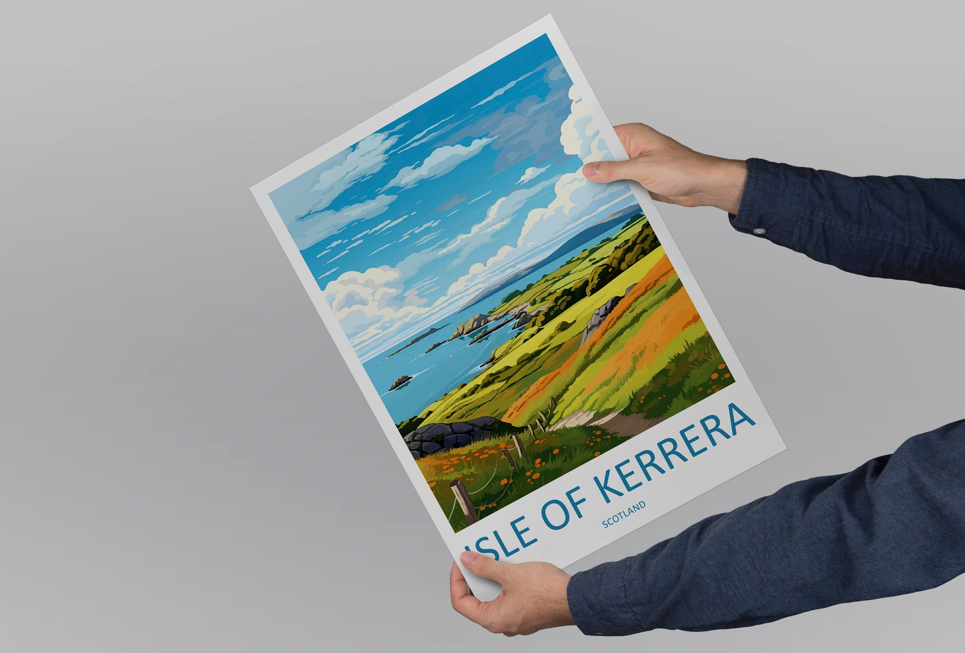 Isle Of Kerrera Travel Print Wall Art Isle Of Kerrera Wall Hanging Home Décor Isle Of Kerrera Gift Art Lovers Scotland Art Lover Travel Gift