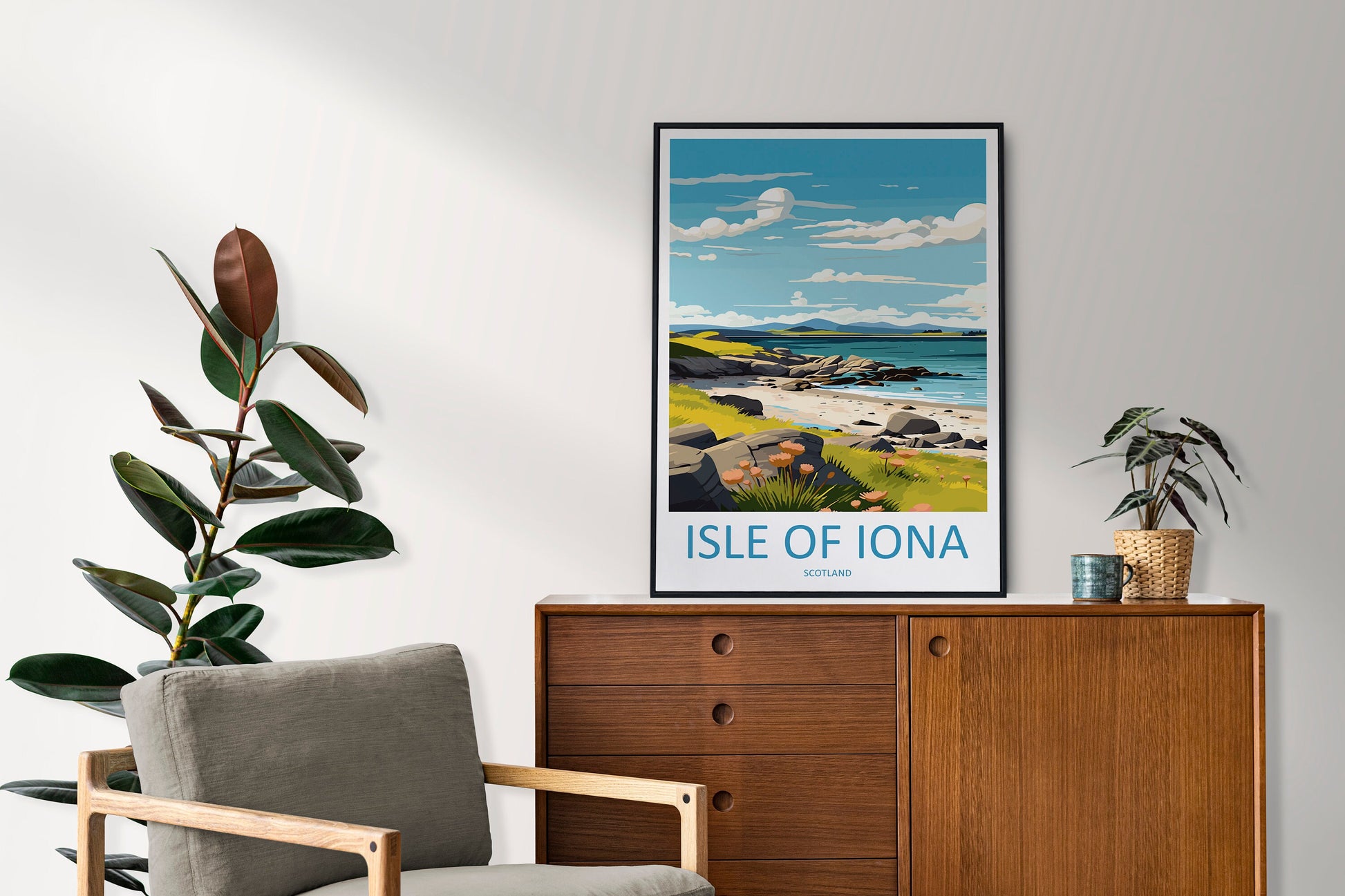 Isle Of Iona Travel Print Wall Art Isle Of Iona Wall Hanging Home Décor Isle Of Iona Gift Art Lovers Scotland Art Lover Travel Gift