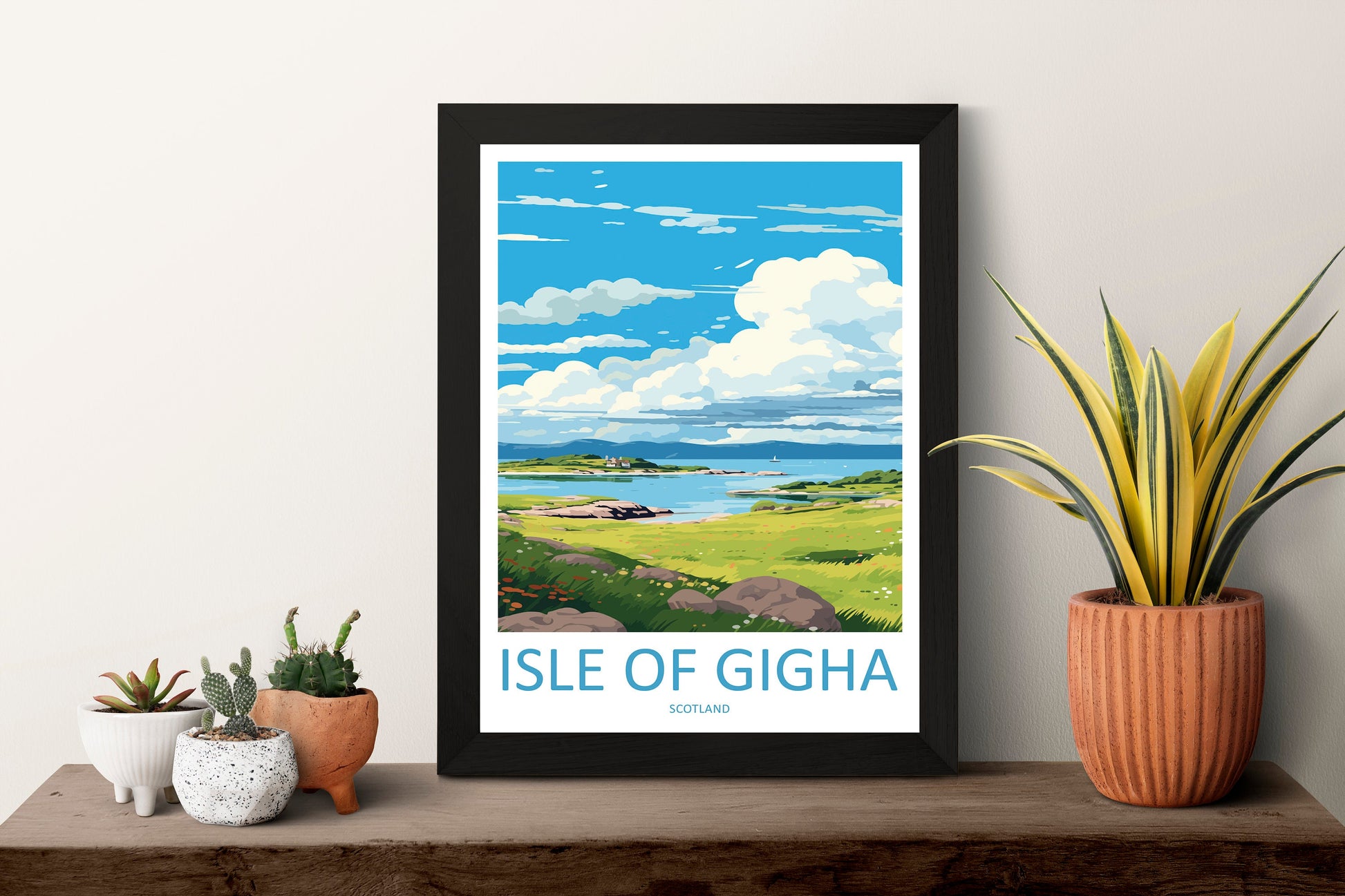 Isle Of Gigha Travel Print Wall Art Isle Of Gigha Wall Hanging Home Décor Isle Of Gigha Gift Art Lovers Scotland Art Lover Travel Gift