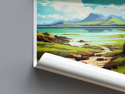 Isle Of Eigg Travel Print Wall Art Isle Of Eigg Wall Hanging Home Décor Isle Of Eigg Gift Art Lovers Scotland Art Lover Travel Gift