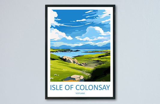 Isle Of Colonsay Travel Print Wall Art Isle Of Colonsay Wall Hanging Home Décor Isle Of Colonsay Gift Art Lovers Scotland Art Lover Travel