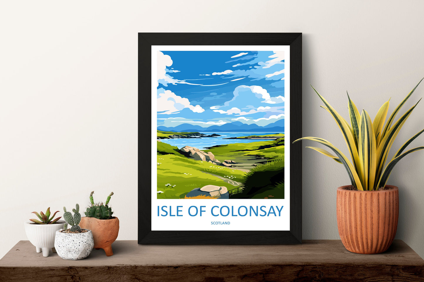 Isle Of Colonsay Travel Print Wall Art Isle Of Colonsay Wall Hanging Home Décor Isle Of Colonsay Gift Art Lovers Scotland Art Lover Travel
