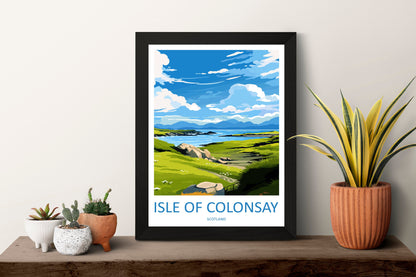 Isle Of Colonsay Travel Print Wall Art Isle Of Colonsay Wall Hanging Home Décor Isle Of Colonsay Gift Art Lovers Scotland Art Lover Travel