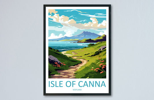 Isle Of Canna Travel Print Wall Art Isle Of Canna Wall Hanging Home Décor Isle Of Canna Gift Art Lovers Scotland Art Lover Travel Gift